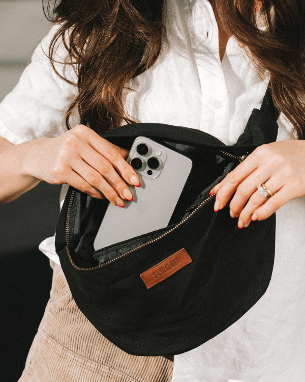 Solid Bum Bag - Black - Image 4
