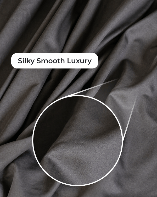 Luxe Sateen Sheet Set Steel Grey - Image 5