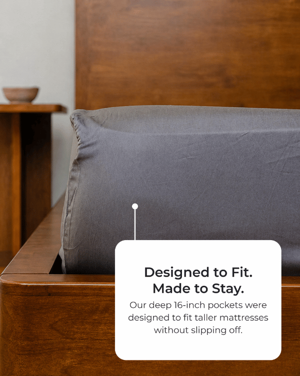Luxe Sateen Sheet Set Steel Grey - Image 6