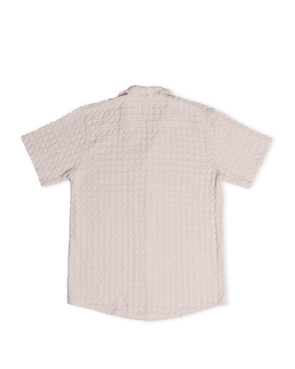 Orb Button Down Waffle Shirt - Sand - Mens - Image 4