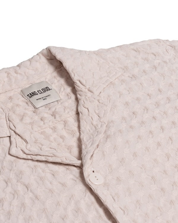 Orb Button Down Waffle Shirt - Sand - Mens - Image 7