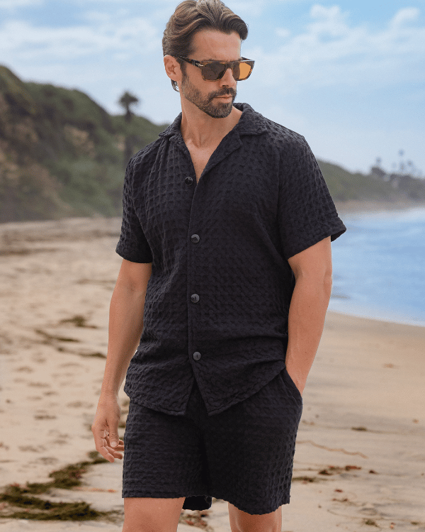 Orb Waffle Short - Black - Mens - Image 3