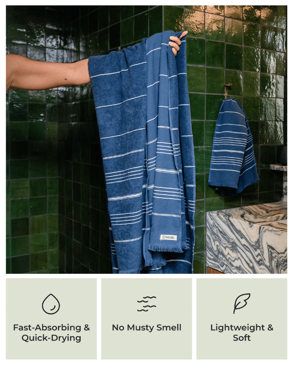 Terra XL Bath Bundle 2 Pack - Slate Blue - Image 3