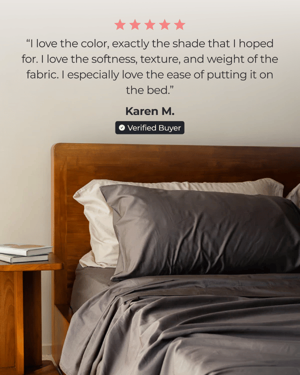 Luxe Sateen Sheet Set Steel Grey - Image 3