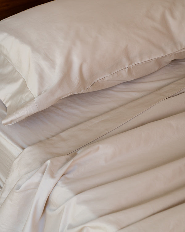Luxe Sateen Pillowcase Set Beige - Image 5