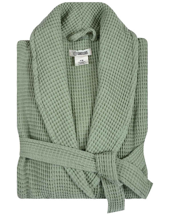 Micro Waffle Robe Sage - Image 5