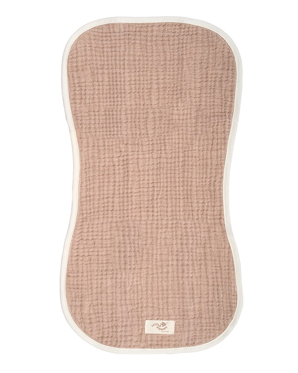 Little Fishies Gauze Burping Cloth Bundle - 3 Pack - Natural / Beige / Warm Taupe - Image 3