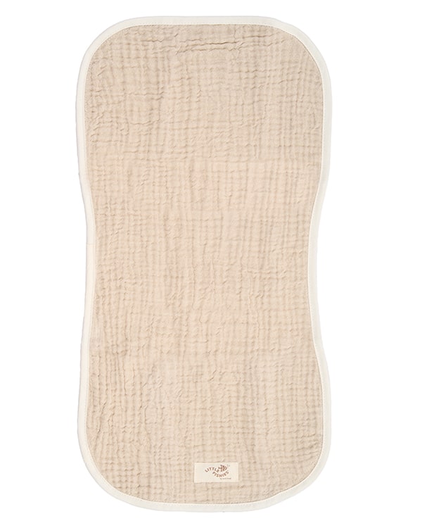 Little Fishies Gauze Burping Cloth Bundle - 3 Pack - Natural / Beige / Warm Taupe - Image 5