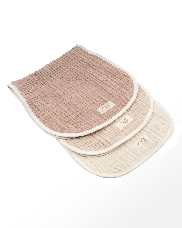 Little Fishies Gauze Burping Cloth Bundle - 3 Pack - Natural / Beige / Warm Taupe - Image 8