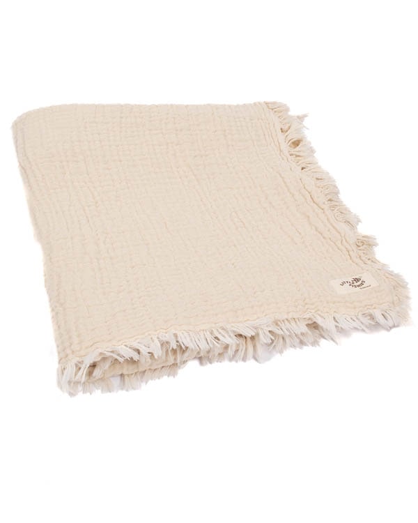 Little Fishies Gauze Receiving Blanket - Natural - Image 7