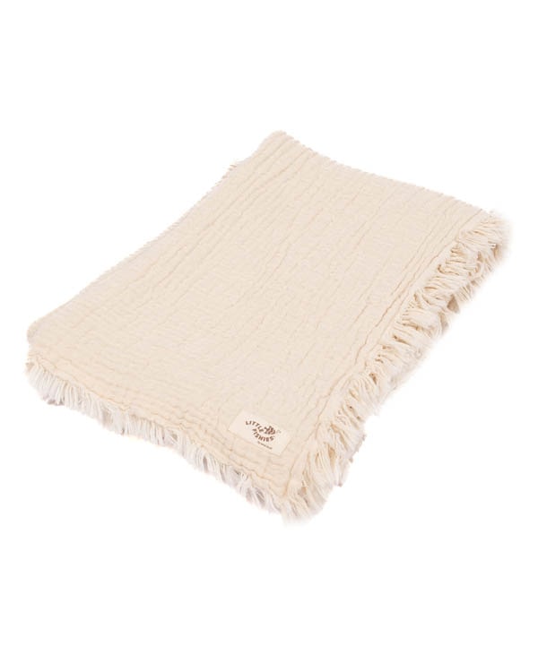 Little Fishies Gauze Receiving Blanket - Natural - Image 9