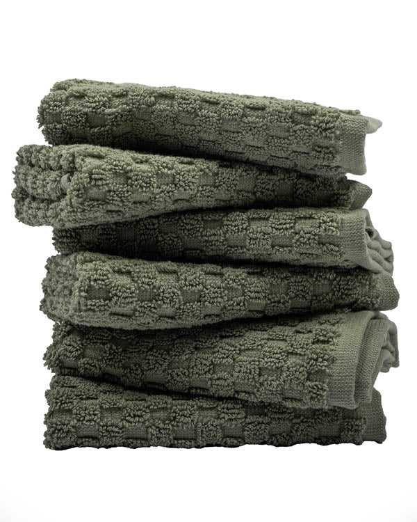 Atom Washcloth Bath Bundle 6 Pack - Hedge Green - Image 3