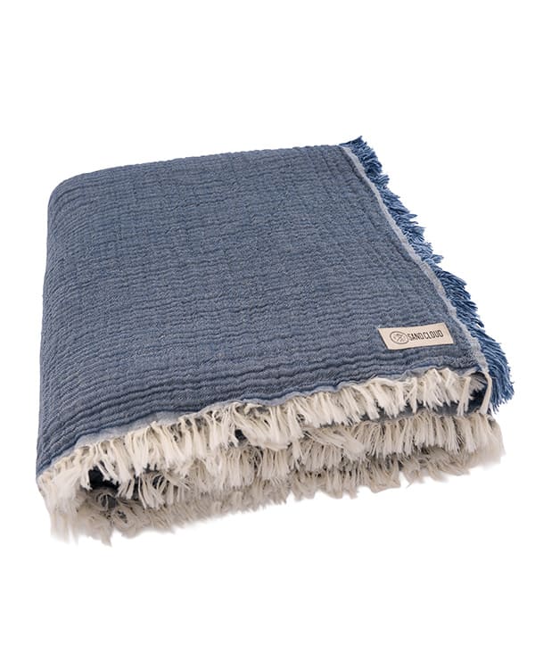 Senna Melange PARTY BLANKET Indigo - King - Image 7