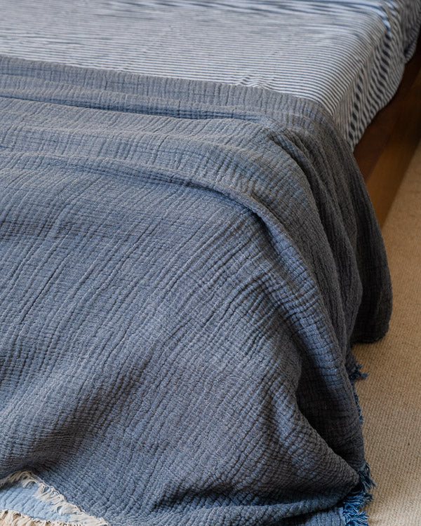 Senna Melange PARTY BLANKET Indigo - King - Image 4